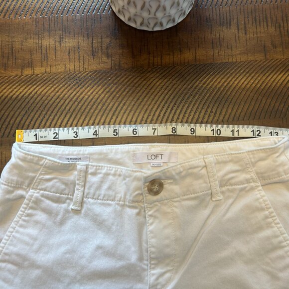 Loft Monroe White Chino Shorts - Picture 4 of 5